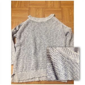 EXPRESS light weight cold shoulder 3/4sweater SzXS